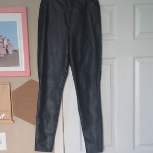 GAP Sleek Black Faux Leather Pants